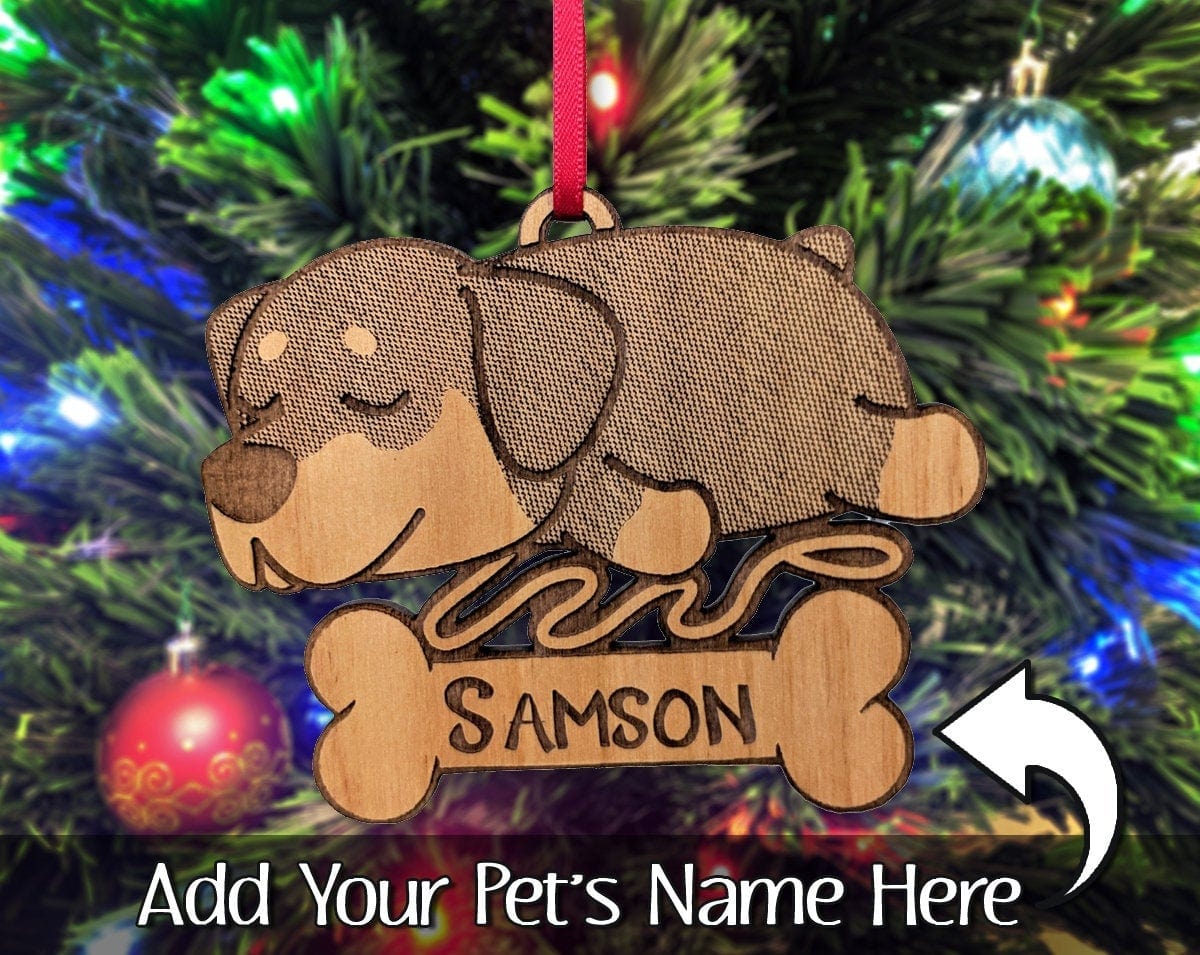 PET GIFTS Cute Rottweiler Puppy Ornament for Son Daughter Wife Gift for Husband Best Family Member Housewarming Gift Christmas Decor Birthday Gift