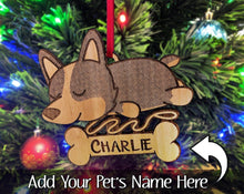 PET GIFTS Cute Sleeping Corgi Pet Dog Ornament for Kids Christmas Gift New Family Member Animal Adoption Present from Grandparents Stocking Stuffer