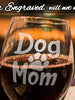 PET GIFTS Dog Mom Stemless Glass Drink Wine and Pet My Dog Pet Lover Gift Fur Mom Rescue Dog Adoption Gift First Family Puppy Birthday Gift for Sister