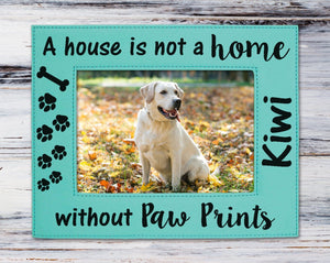 PET GIFTS Dog or Cat New Pet Mom Dad Rescued Adopted Picture Frame Engraved 5x7 Personalized Photo Home Decor Best Friend Birthday Mothers Day Gift