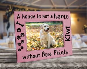 PET GIFTS Dog or Cat New Pet Mom Dad Rescued Adopted Picture Frame Engraved 5x7 Personalized Photo Home Decor Best Friend Birthday Mothers Day Gift