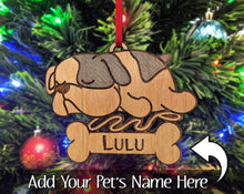 PET GIFTS English Bulldog Custom Pet Owner Ornament Best Friend Family Member Personalized New Dog Dad Gift Idea Name in Bone Christmas Decoration