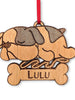 PET GIFTS English Bulldog Custom Pet Owner Ornament Best Friend Family Member Personalized New Dog Dad Gift Idea Name in Bone Christmas Decoration