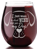 PET GIFTS Engraved Dog Lover I Just Want to Drink Wine and Pet My Dog! Gift for New Dog Mom Dog Lovers Mug First Puppy Funny Doggie Her Birthday Gift