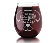 PET GIFTS Engraved Dog Lover I Just Want to Drink Wine and Pet My Dog! Gift for New Dog Mom Dog Lovers Mug First Puppy Funny Doggie Her Birthday Gift