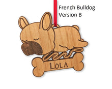 PET GIFTS French Bulldog Christmas Gift Bulldog Ornament Engraved Present Idea for Sister Brother Rustic Wood Rescue Dog Tree Decoration for Holidays