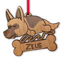 PET GIFTS German Shepherd Ornament for Dog Mom Custom Engraved Rescue Dog Christmas Gift for Adoption Day Pet Anniversary Trinket for Dads Birthday