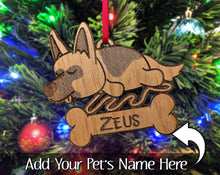 PET GIFTS German Shepherd Ornament for Dog Mom Custom Engraved Rescue Dog Christmas Gift for Adoption Day Pet Anniversary Trinket for Dads Birthday