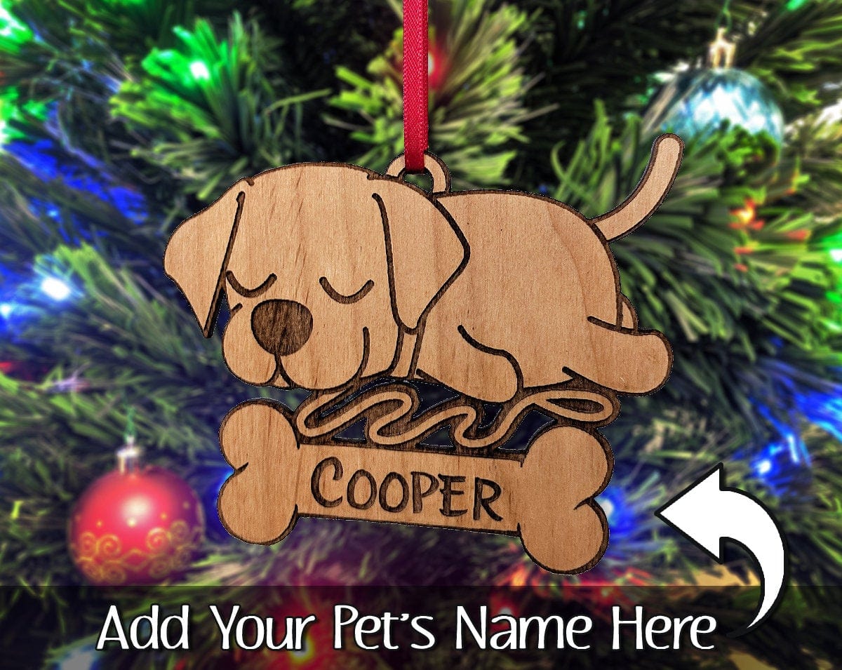 PET GIFTS Labrador Retriever Family Pet Christmas Ornament Mothers Day Gift for Dog Mom Personalized Tree Decor Birthday Lab Anniversary Present Idea