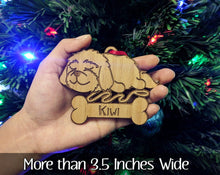 PET GIFTS Maltese Christmas Rustic Maltese Mix Ornament Maltipoo Engraved Custom Holiday Gift Kids First Puppy Announcement Parent Gifts to Kids