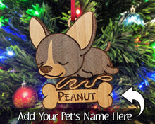PET GIFTS Personalized Chihuahua Teacup Dog Ornament Rescue Puppy Announcement Gift for Family Adoption Birthday Custom Christmas Tree Decor for Kids