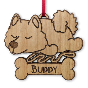 PET GIFTS Samoyed Christmas Ornament American Eskimo Holiday Present Custom Eski Dog Gift Family Pet Gift Husky Tree Decor for Mom Puppies Birthday