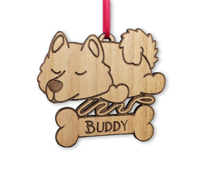 PET GIFTS Samoyed Christmas Ornament American Eskimo Holiday Present Custom Eski Dog Gift Family Pet Gift Husky Tree Decor for Mom Puppies Birthday