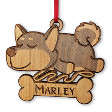 PET GIFTS Shiba Inu Laser Engraved Wood Ornament with Name in Bone Best Dog Ever Birthday Present Gift Personalized Shiba Christmas Decor Idea for Mom