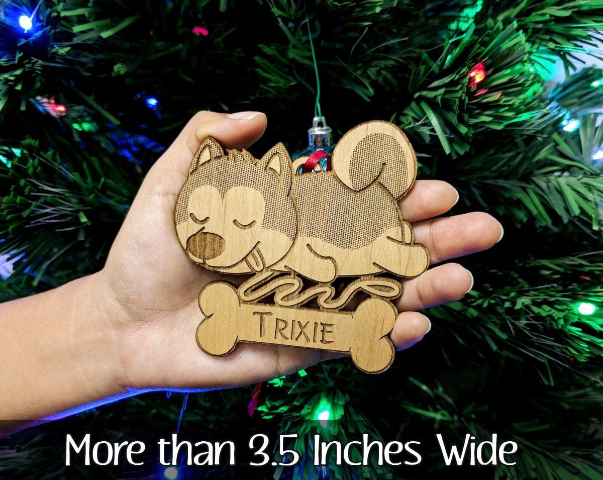 PET GIFTS Siberian Husky Mom Christmas Dog Ornament First Pet Kids Ornament Gift From Dog Puppies 1st Holiday Huskies First Birthday Present Tree Idea