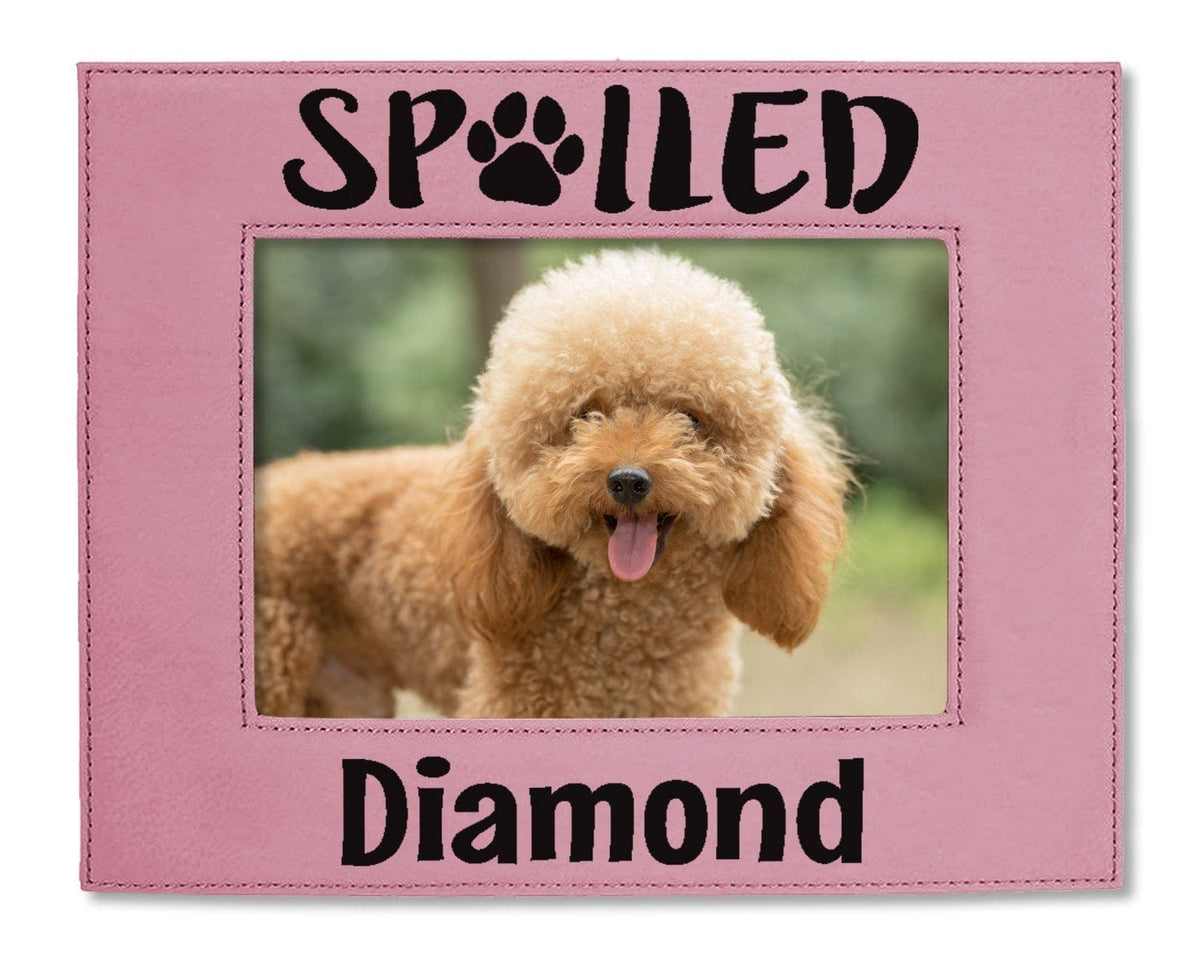 PET GIFTS Spoiled Dog Mom Cat Lady Best Friend Pet Photo Frame 5x7 for Daughter Son Mothers Fathers Day Gift Birthday for New Adopted Puppy Kitten