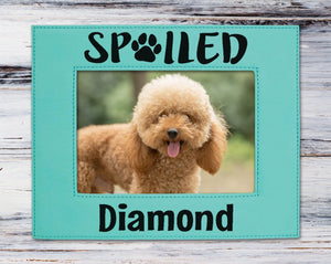 PET GIFTS Spoiled Dog Mom Cat Lady Best Friend Pet Photo Frame 5x7 for Daughter Son Mothers Fathers Day Gift Birthday for New Adopted Puppy Kitten