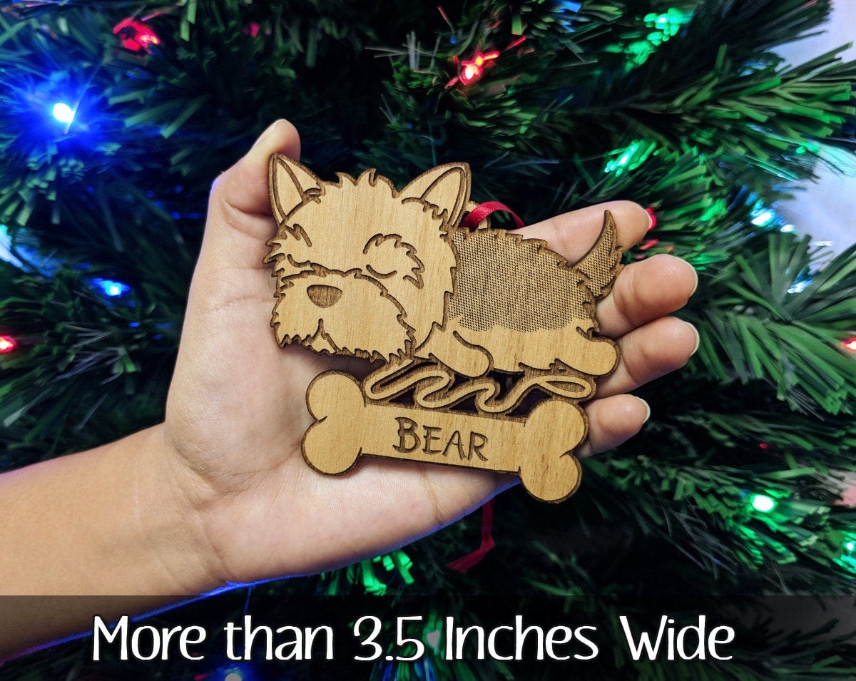 PET GIFTS Yorkshire Terrier Cute Ornament Holiday Decoration for Puppies First Christmas Family Dog Gift Yorkie Mix Gifts for Doggie Lover Pet Owner