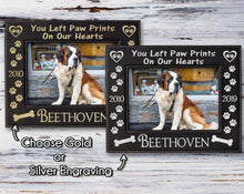 PET GIFTS You Left Paw Prints On Our Hearts with Bones | Picture Frame