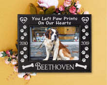 PET GIFTS You Left Paw Prints On Our Hearts with Bones | Picture Frame