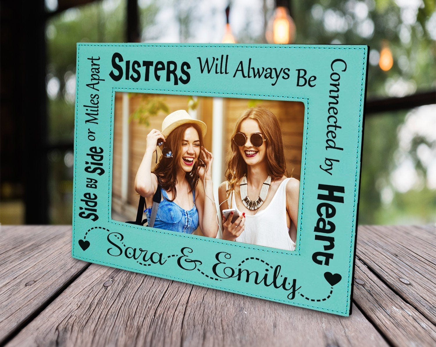 Sister Gift Distance Sister Picture Frame Personalized Best Friends Forever Birthday Present Sibling Gift Idea Best Big Little Sisters Womens Sis Photo
