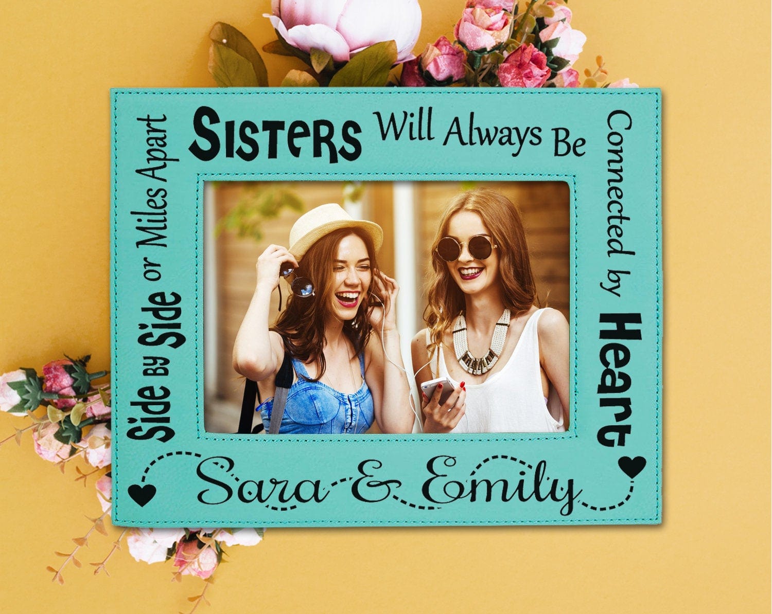 Sister Gift Distance Sister Picture Frame Personalized Best Friends Forever Birthday Present Sibling Gift Idea Best Big Little Sisters Womens Sis Photo