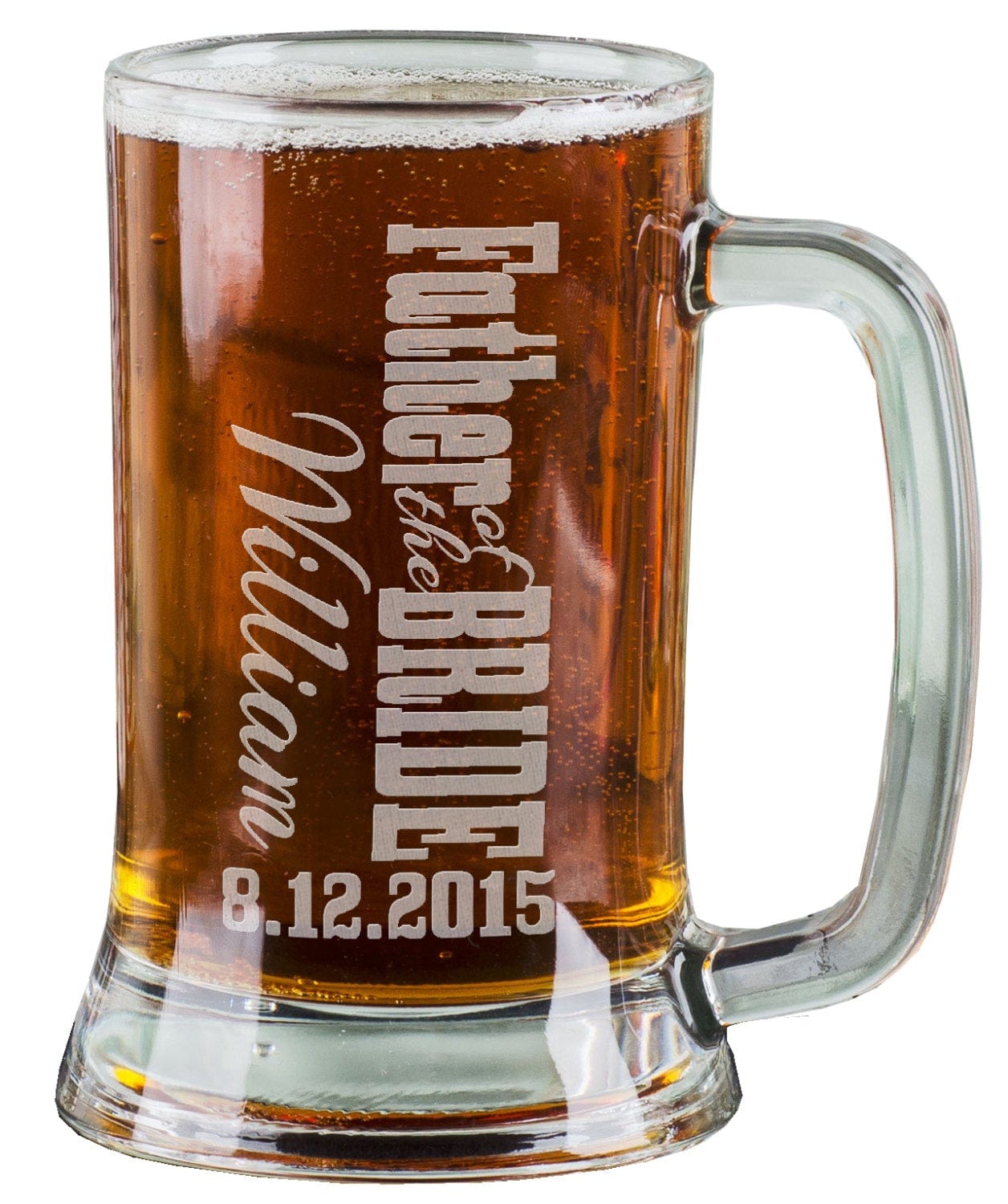WEDDINGS 16 Oz Groomsmen Beer Mugs Engraved Wedding Party Groomsman Best Man Groom Father of the Bride Gift Bulk Discounts Glass Beer Stein Etched