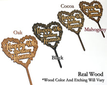 WEDDINGS 40th 50th 25th Happy Birthday Wooden Engraved Cake Topper Personzlied Tier Cake Decoration Adult Baby Party Decor Kids Parties Celebration