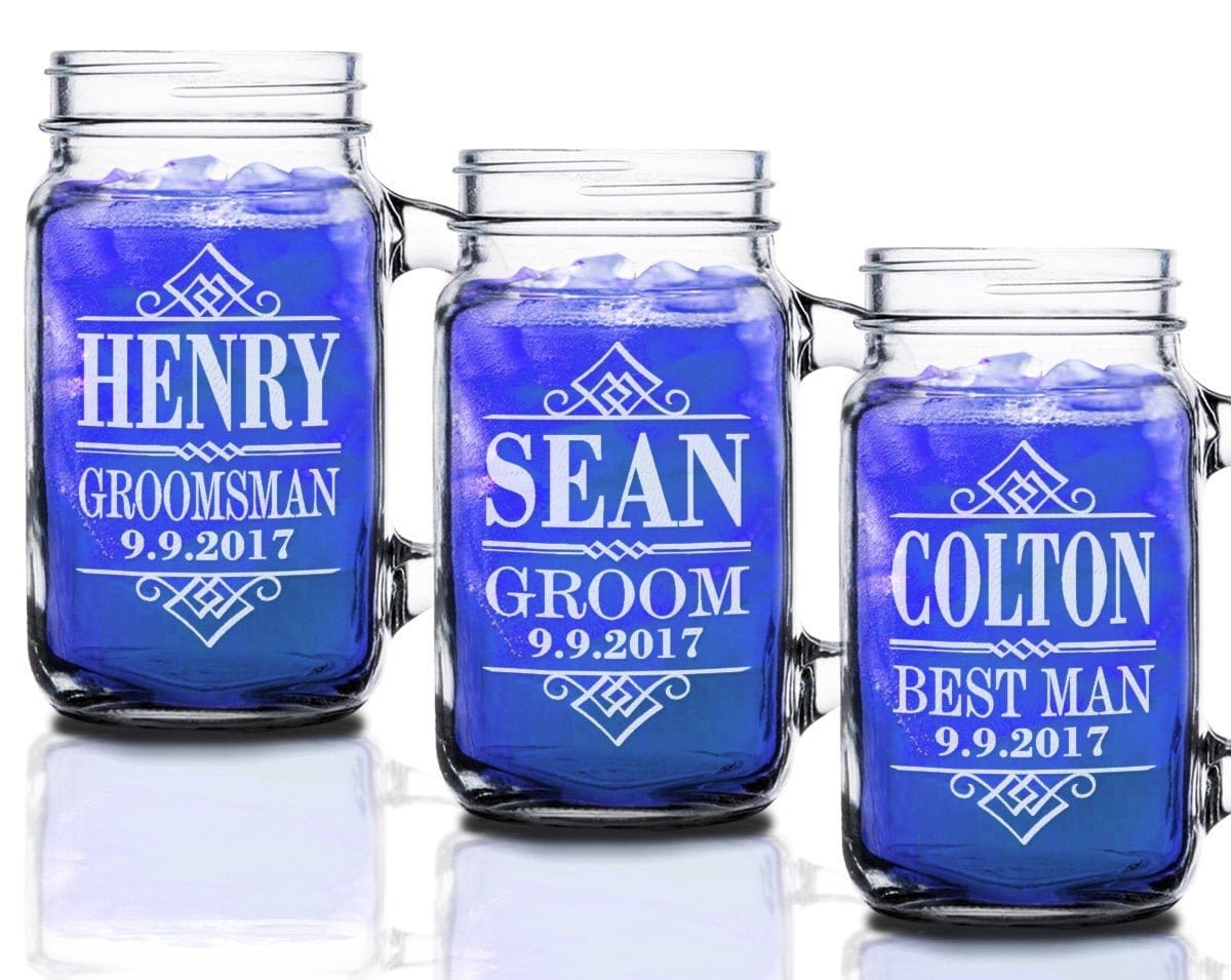 WEDDINGS Antique Border Groomsmen Proposal Gift Ideas Wedding Party Gift from Groom for Groomsman Best Man Hefty Manly Mug Bridesmaid Custom Mug