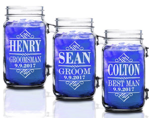 WEDDINGS Antique Border Groomsmen Proposal Gift Ideas Wedding Party Gift from Groom for Groomsman Best Man Hefty Manly Mug Bridesmaid Custom Mug