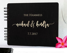 WEDDINGS Black 8.5 x 7 / 80 Pages Ivory Blank Personalized Wedding Guest Book Wooden Custom Hand Made Alternative Guestbook for Newlywed Wedding Guest Register  Album