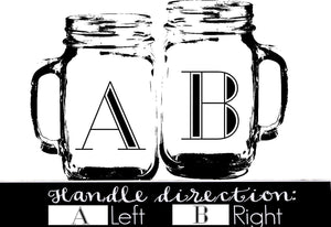 WEDDINGS Bride Groom Personalized Mason Jars Set of 2 Engraved Gift Idea Couples for him her Wedding Gift Bridal Shower Newlywed Engagement