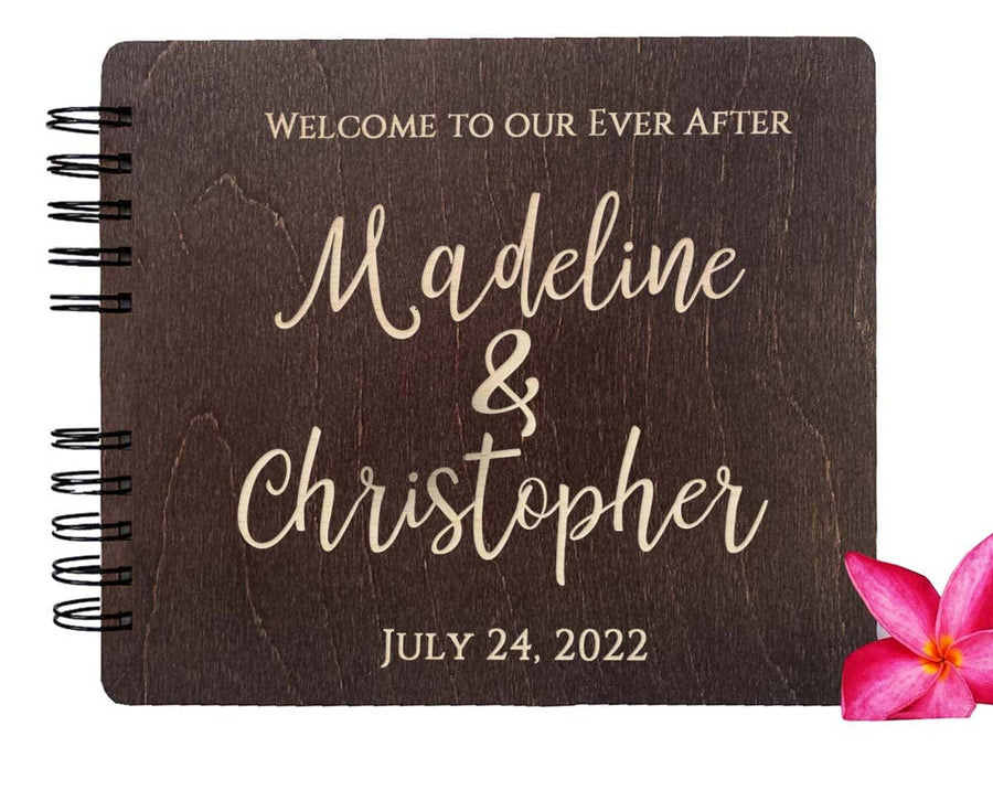 Real Foil Wedding Guest 2024 Book #18 - Hardcover - Wedding Guestbook, Wedding Guest Books, Custom, Personalized Guestbooks, Decor - Ever After