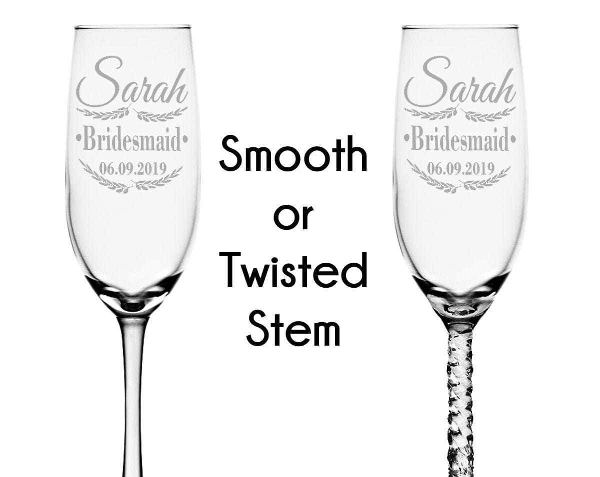WEDDINGS Champagne Glasses Wedding Day Bridesmaid Thank You from Bride Gifts Womens Wine Glass Sister Moms Birthday Anniversary Graduated Flutes Gift