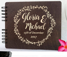 WEDDINGS Cocoa 8.5x7 / 80 Pages Ivory Blank Wooden Wedding Guestbook Rustic Personalized Wood Alternate Unique Bride Groom Guest Book Custom Newlywed Wedding Guest Register Gift