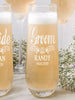WEDDINGS Custom Engraved Stemless Champagne Glasses Set of 2 Bride Groom Wedding Decorations for Party 55th Anniversary Gift Newlywed Bridal Shower