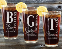 WEDDINGS Groom Bride Wedding Proposal Favors Pint Glass Personalized Engraved for Groomsmen and Bridesmaid Dad Mom Thank You Gift Idea Team Groom