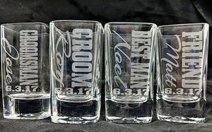 WEDDINGS Groomsmen Gifts Wedding Shot Glasses Best Man Father of the Bride Groom Usher Engraved Weddding Favor Idea Custom Bulk Personalized Discount