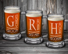 WEDDINGS Groomsmen Personalized Wedding Beer Glasses for Him Daddy Birthday Gift Godfather Beer Mug Gift Engraved Father in Law Best Man Glass Gifts