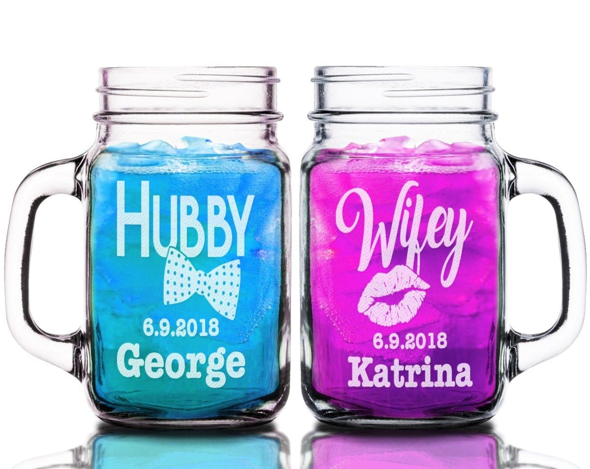 WEDDINGS Husband Wife Wedding Anniversary Gift for Parents Idea for Wifey Custom Mug Set Mom Dad 25th 50th Couples Future Soon to be Mr Mrs Gifts