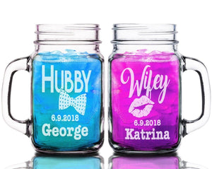WEDDINGS Husband Wife Wedding Anniversary Gift for Parents Idea for Wifey Custom Mug Set Mom Dad 25th 50th Couples Future Soon to be Mr Mrs Gifts