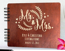 WEDDINGS Mahonagy 8.5 x 7 / 80 Pages Ivory Blank Personalized Rustic Wedding Guest Book Wooden Hand Made Wood Alternate Mr Mrs Guestbook Custom Newlywed Wedding Guest Register Photo Booth