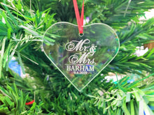 WEDDINGS Married Christmas Ornament Personalized Mr and Mrs First Christmas Ornaments Him Her Couple Gift Love Engraved Names Date Wedding Engagement