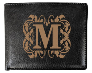 WEDDINGS Monogram Initial Custom Leather Travel Wallet- RFID Blocking Tech Fathers Husbands Birthday Boyfriend Anniversary Engraved Gift for Him Her