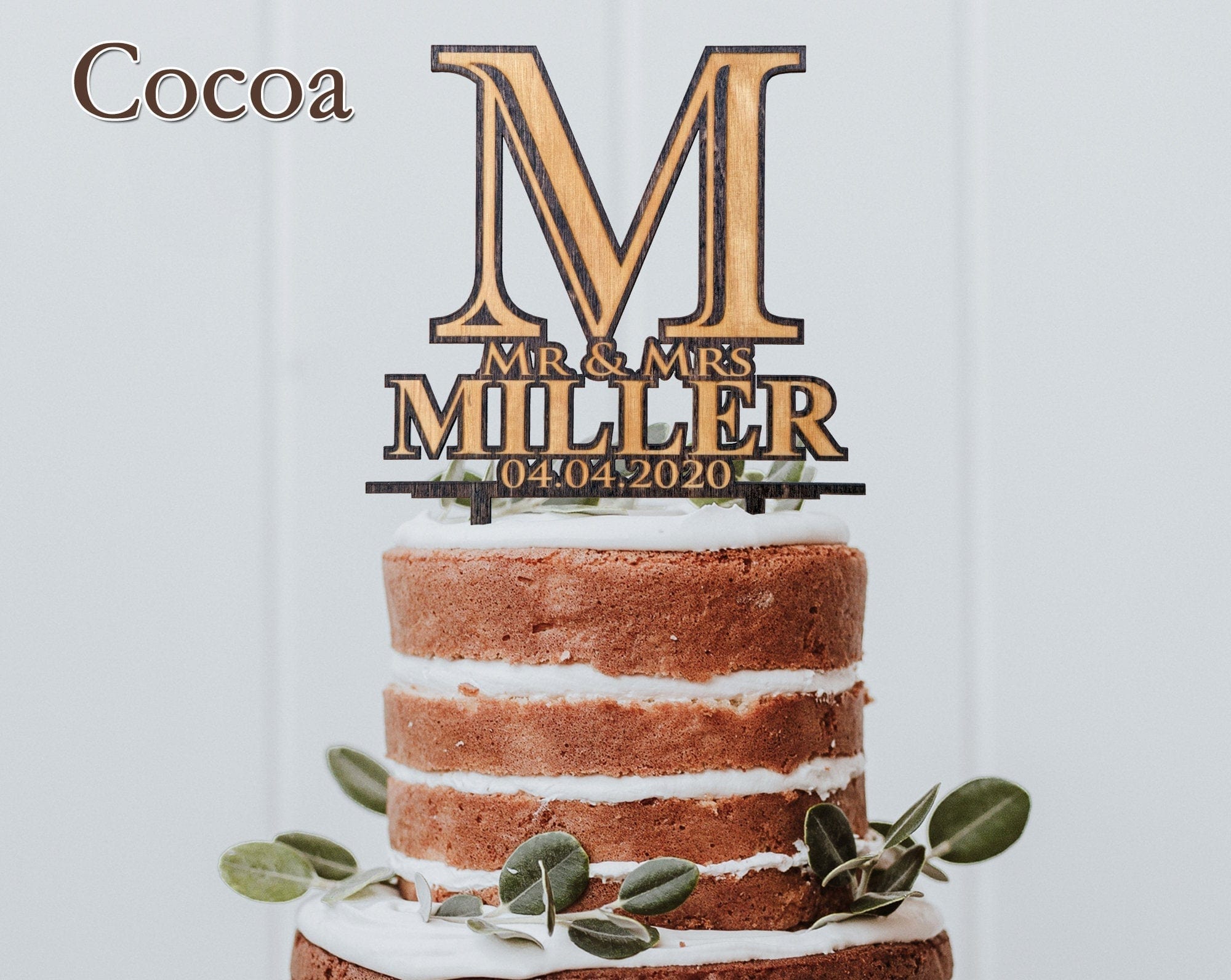 WEDDINGS Mr and Mrs Future Husband Wife Bride Groom Personalized Rustic Wedding Cake Decoration Engraved Wood Cake Topper Couples Anniversary Toppers
