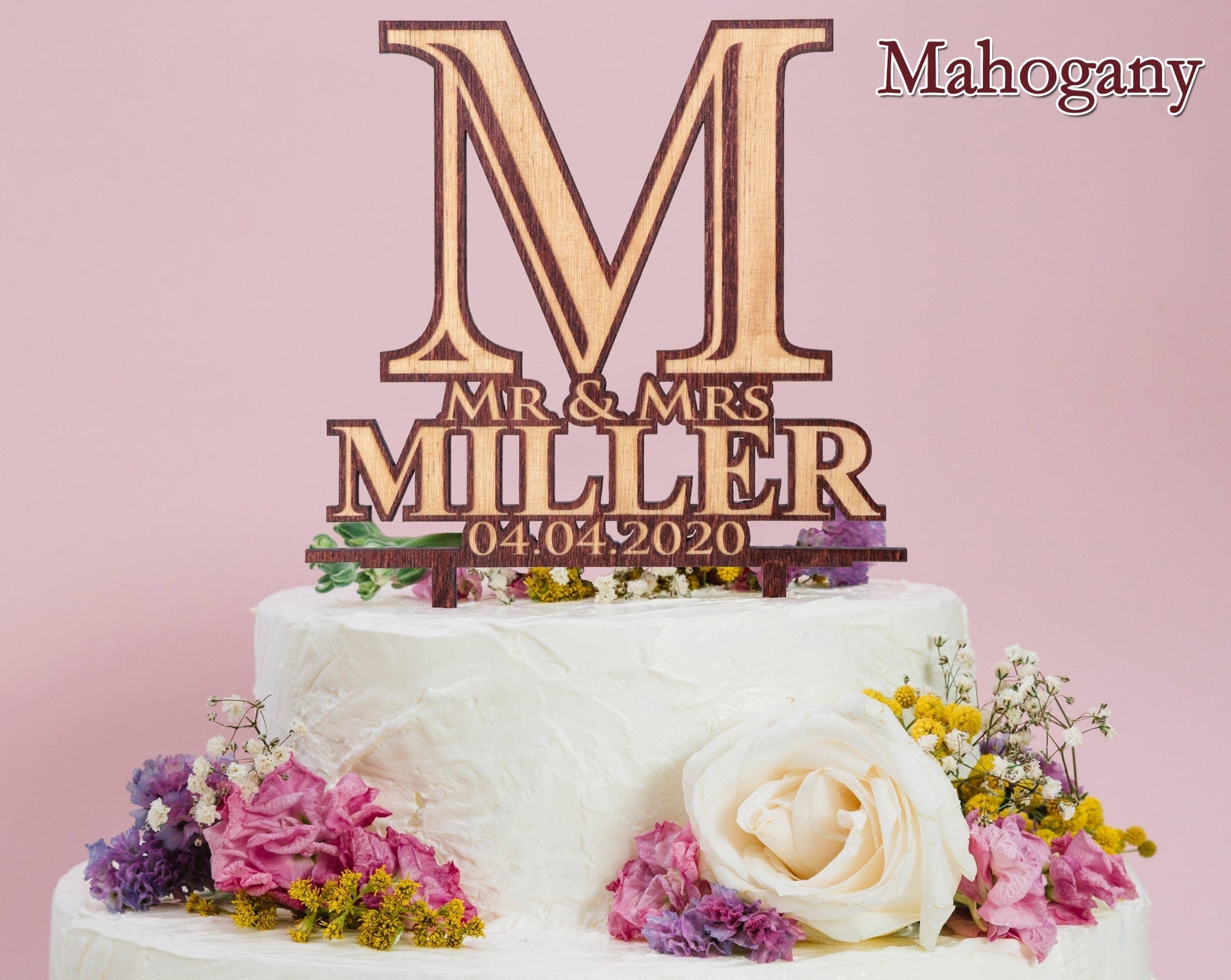 WEDDINGS Mr and Mrs Future Husband Wife Bride Groom Personalized Rustic Wedding Cake Decoration Engraved Wood Cake Topper Couples Anniversary Toppers