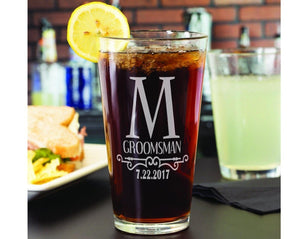 WEDDINGS ONE Bachelor Beer Mug Wedding Party Glasses Personalized Engraved Custom Groom Crew for Best Man Groomsman Brother Father of the Bride Gift
