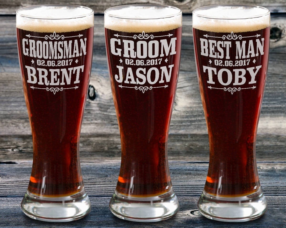 WEDDINGS One Personalized Laser Engraved Bachelor Favors Gifts for Groomsmen Groom Gift Wedding Party Idea Mens Personalized Custom Home Bareware