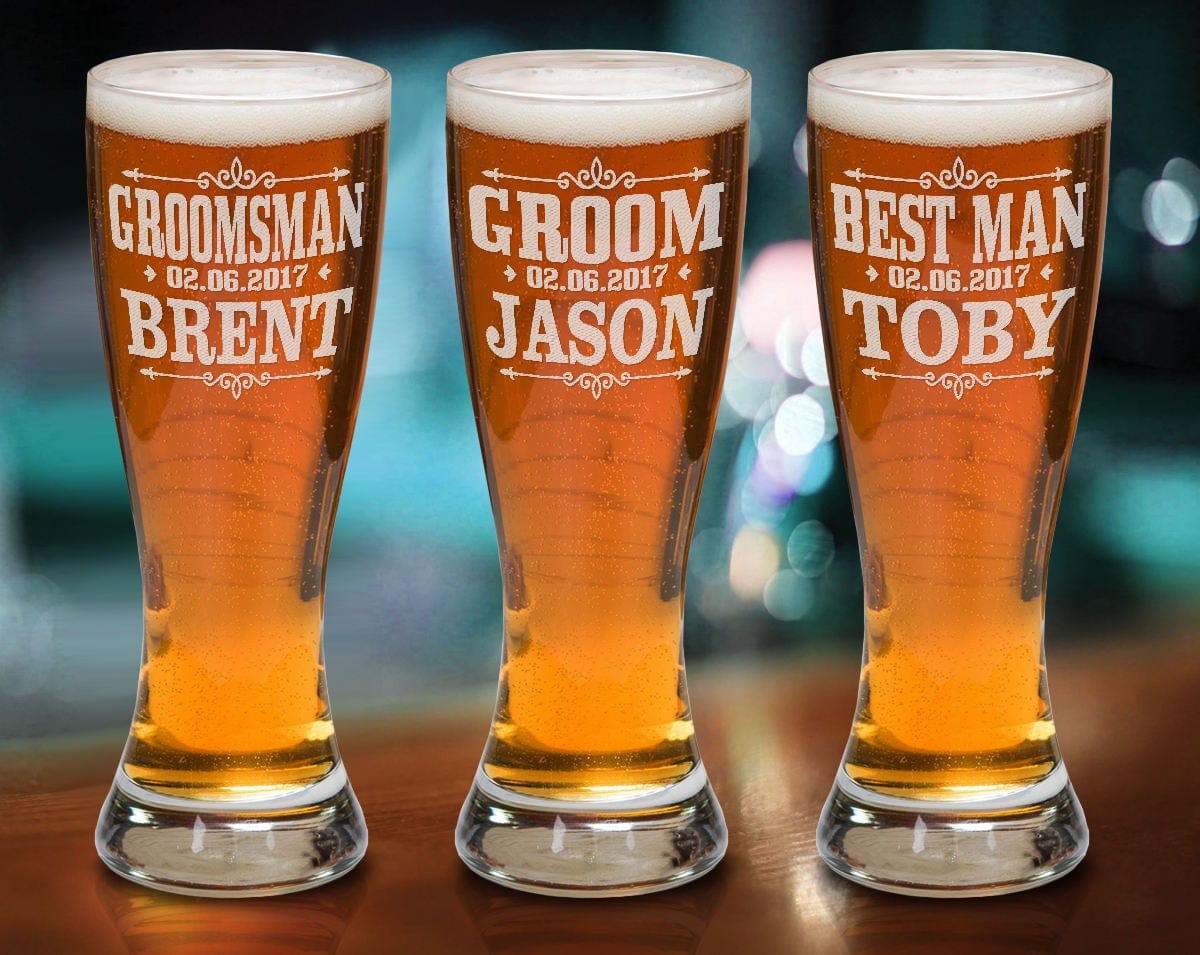 WEDDINGS One Personalized Laser Engraved Bachelor Favors Gifts for Groomsmen Groom Gift Wedding Party Idea Mens Personalized Custom Home Bareware