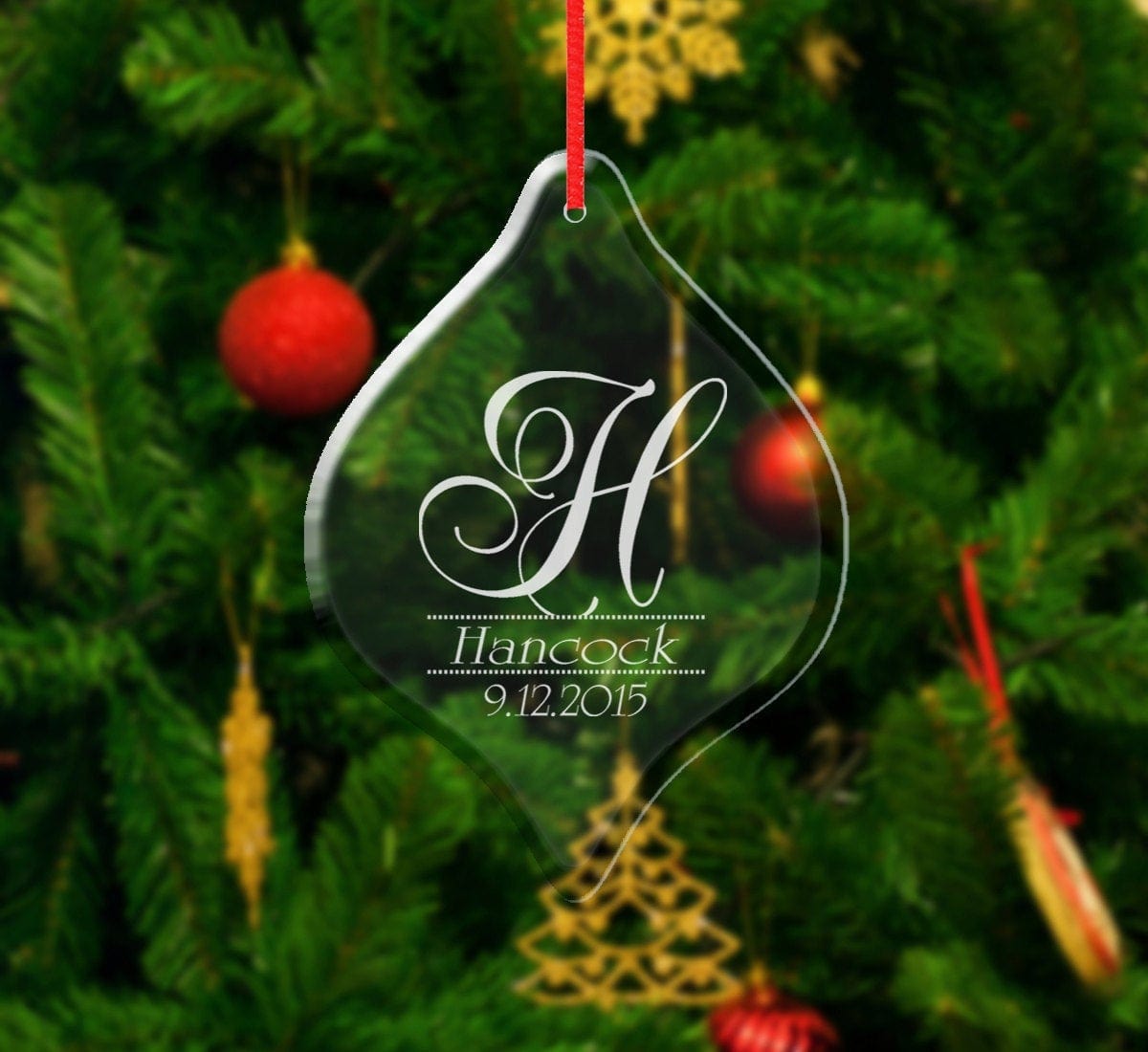 WEDDINGS Personalized Couples First Christmas Ornament Gift Glass Newlywed Winter Wedding Gift Idea Stocking Stuffer Holiday Tree Decoration for her